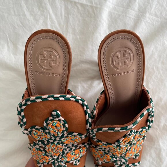 Tory Burch Open Toe 'Palisade' Mules (sz 5.5) - Picture 7 of 8